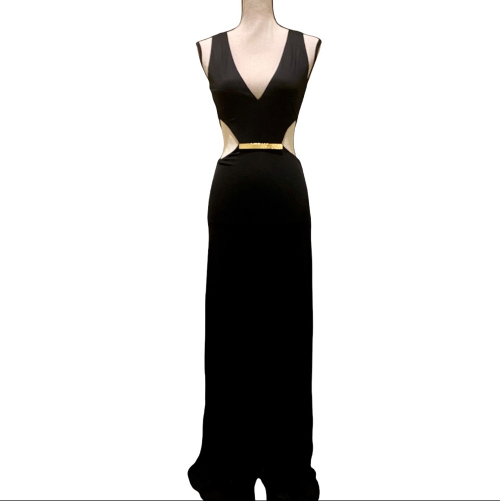 👑HP👑 BCBG Sexy Long Black Dress